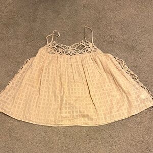 American Eagle Cream Lace Top